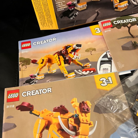 LEGO Creator 3in1 Wild Lion-Ostrich Bird- Boar Pig  31112 with box manuals READ - Picture 3 of 6